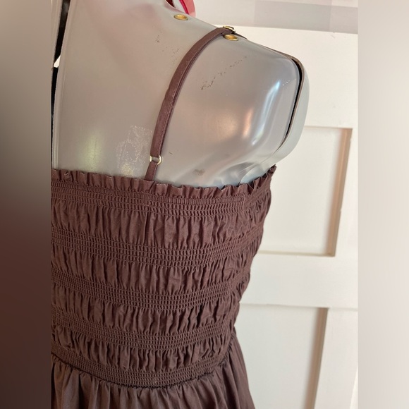 LOFT Strapless Brown Maxi Dress Size XXS - Picture 6 of 8